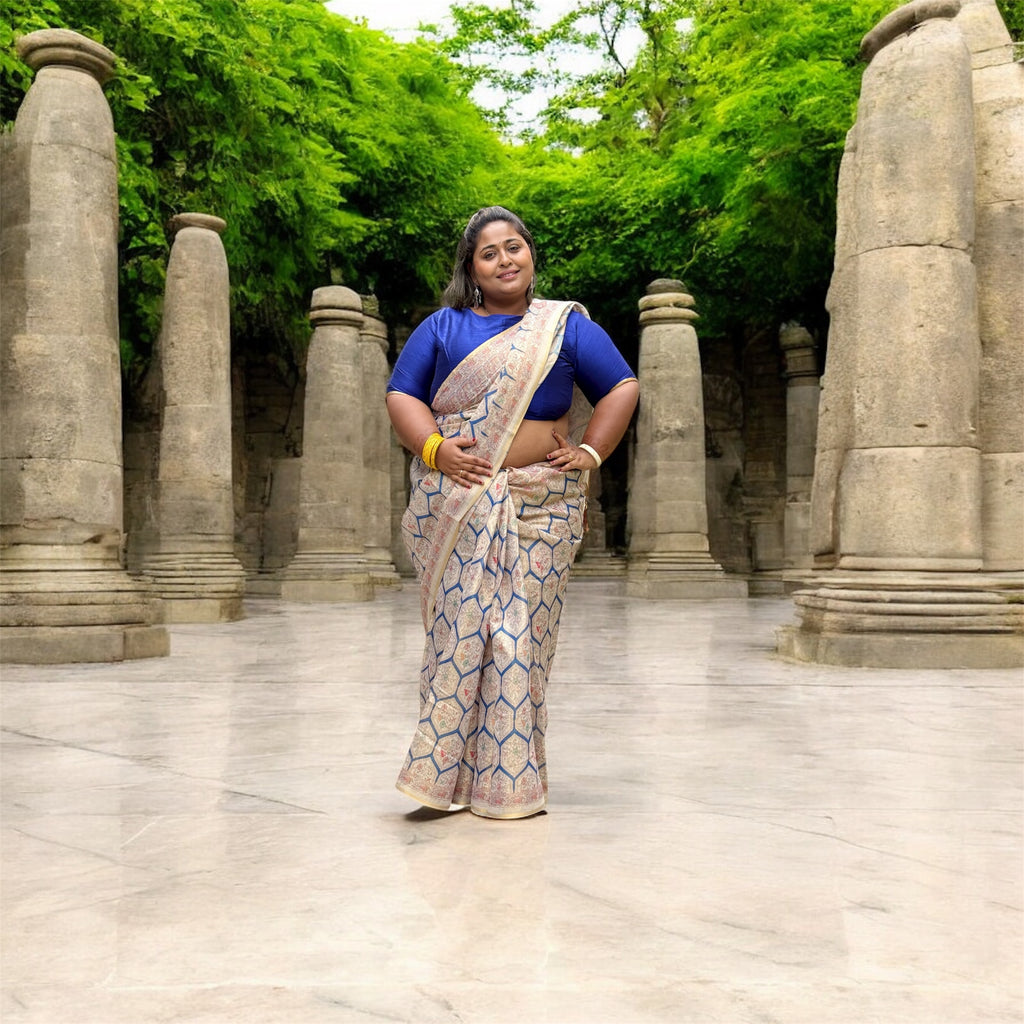 Golden Madhubani Handcrafted Saree – A Heritage of Mithila by ISHRI