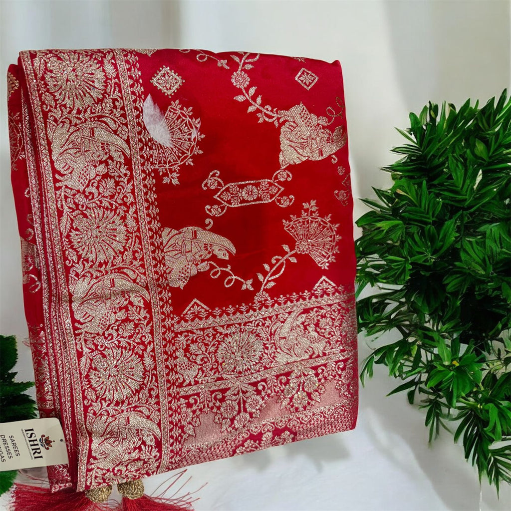 Pure Banarasi Silk Saree in Aqua Green with Rich Zari Weaving for Premium Wedding Collection