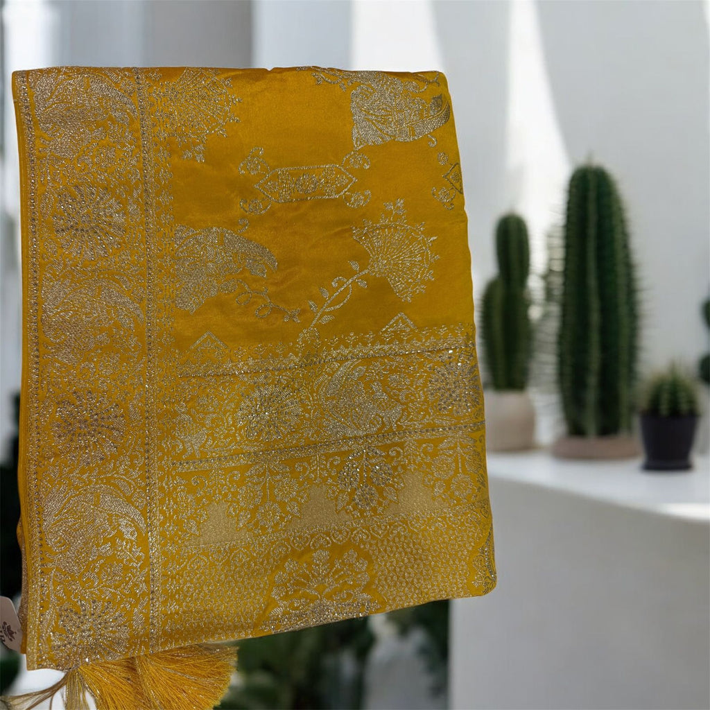 Pure Banarasi Silk Saree in Aqua Green with Rich Zari Weaving for Premium Wedding Collection